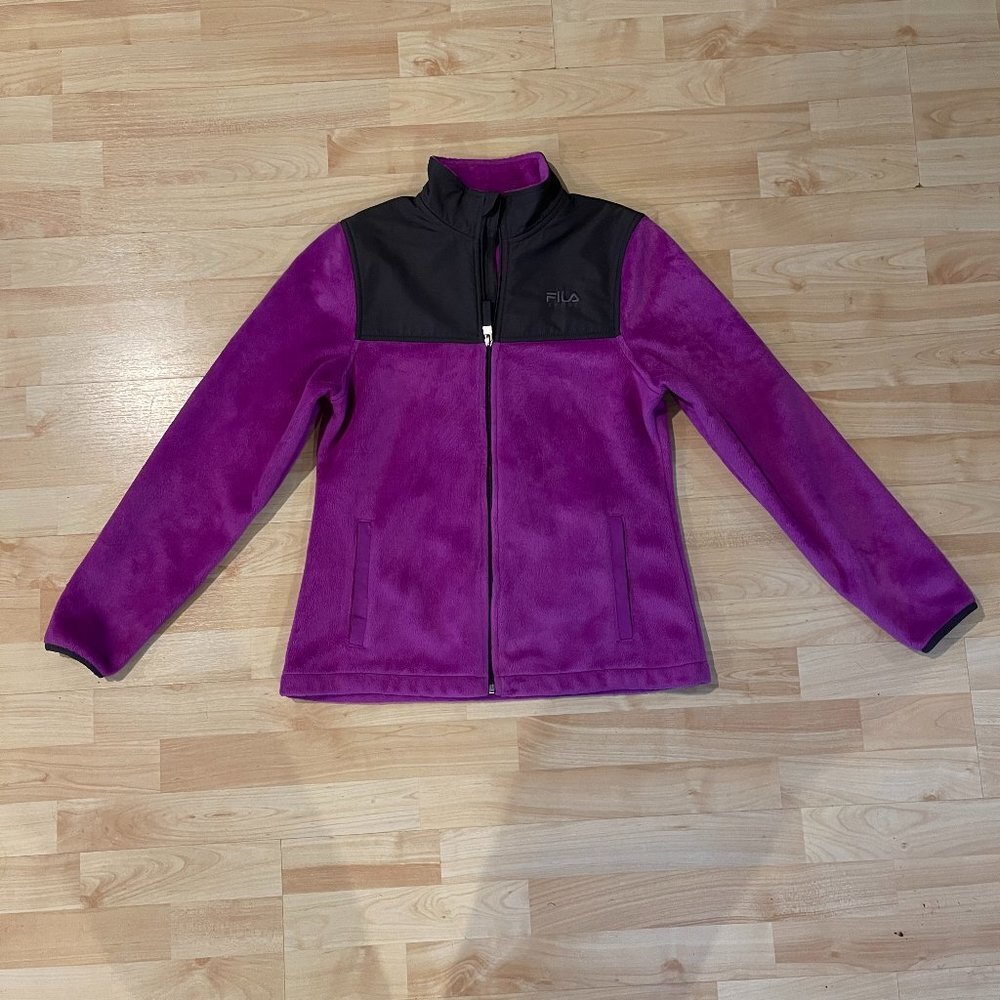 Fila Fuzzy Fleece Full Zip Jacket Purple S